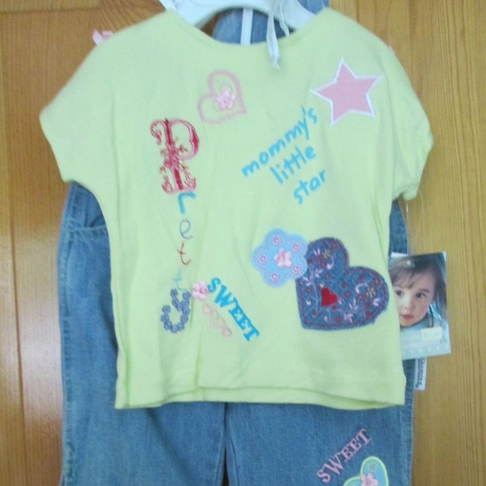 Tee/Denim Capri/Hat Mommys Little Star 3pc Set